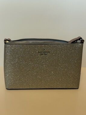 kate spade Joeley Silver Glitter Crossbody Bag